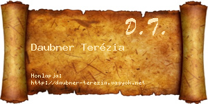 Daubner Terézia névjegykártya